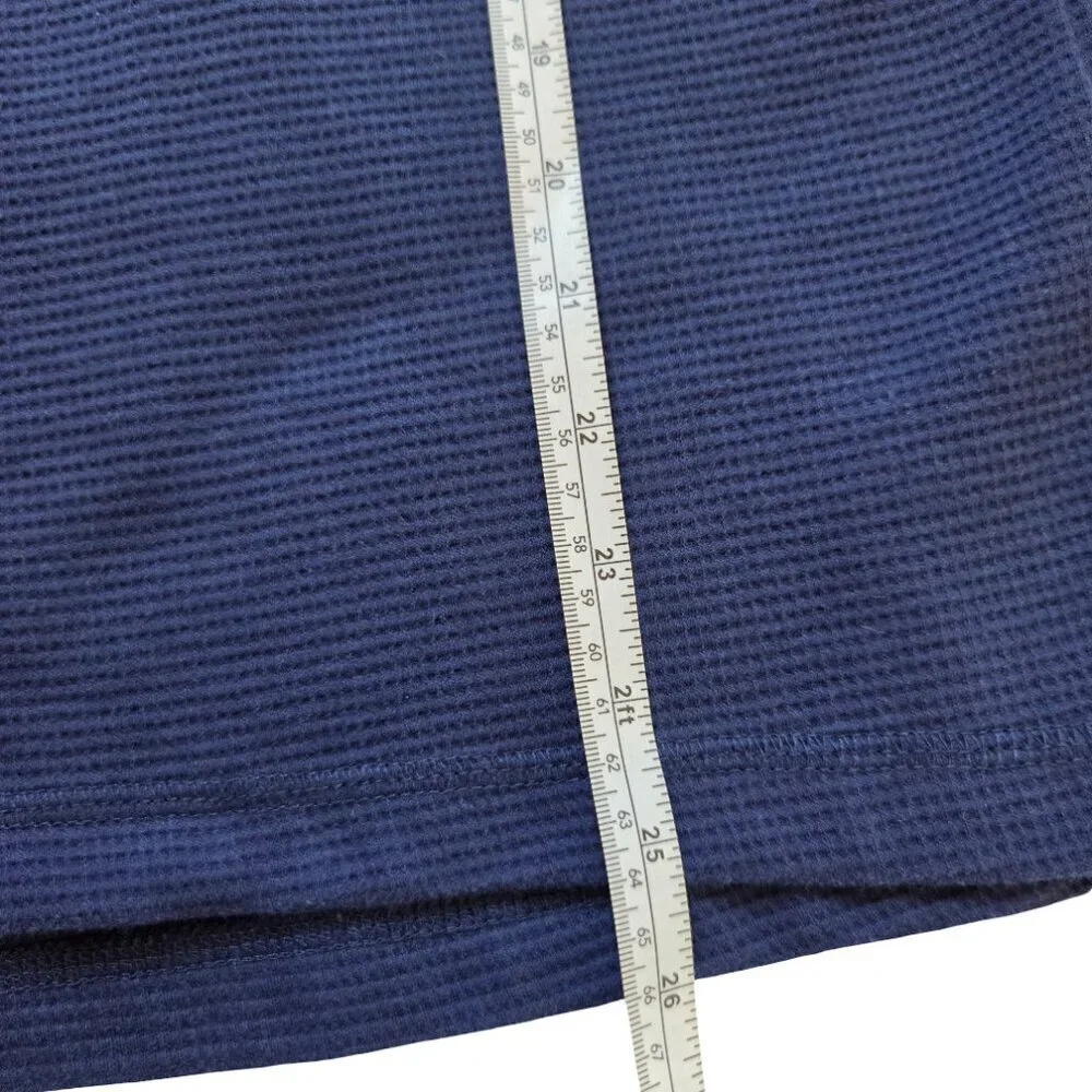 Lands End Sweater Women's Medium Blue Cowl Neck Fisherman Nautical Classic